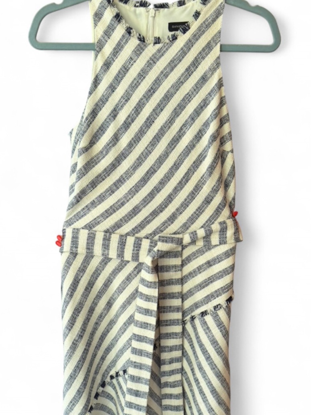 Banana Republic Blue and White Striped Midi Dress - Picture 2 of 3